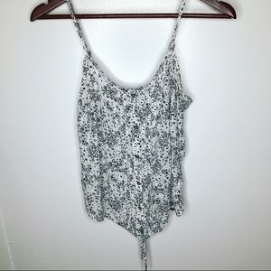 Garage | Tie Front Floral Tank